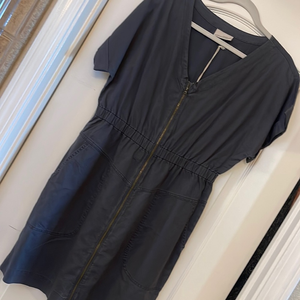 Dark grey women’s dress.